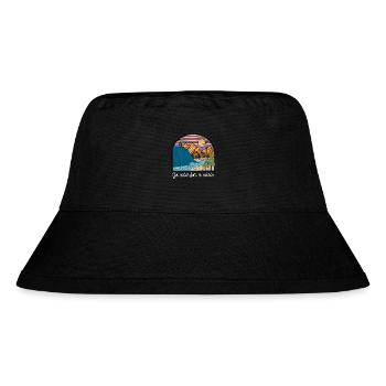 Wild gehen für eine Weile Wandern Berge Camping - Stanley/Stella recycelter Bucket Hat - Schwarz - Vorne
