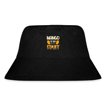 Mango ist meine Spirituose Frucht - Stanley/Stella recycelter Bucket Hat - Schwarz - Vorne