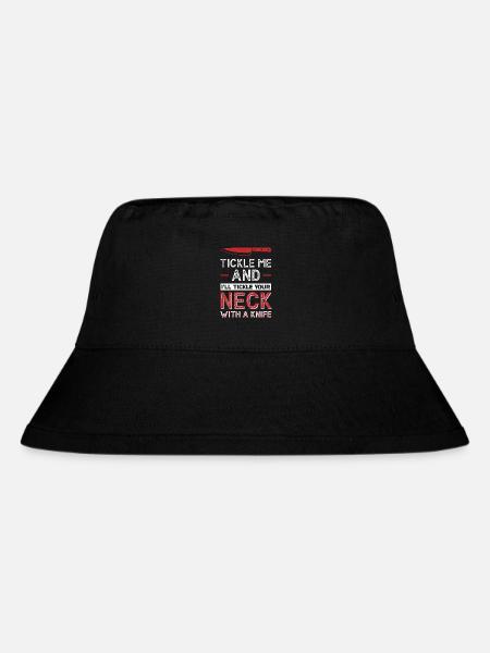 tickle me and i'll tickle your neck with a knife - Stanley/Stella Recycled Bucket Hat - black