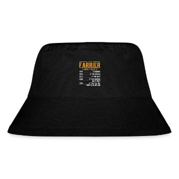 Hufschmied Stundenlohn - Stanley/Stella recycelter Bucket Hat - Schwarz - Vorne