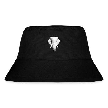 Polygon Design Elephant animal head black white - Bob recyclé Stanley/Stella - noir - Devant