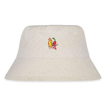 Chilischote - Peperoni - Stanley/Stella recycelter Bucket Hat - Naturweiß - Vorne