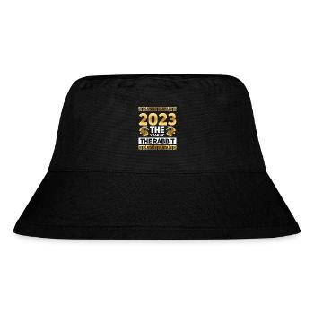 2023 The year of the rabbit Chinese Zodiac - Stanley/Stella Recycled Bucket Hat - black - Front