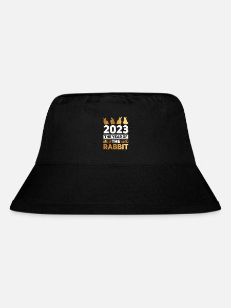 2023 The year of the rabbit Chinese Zodiac - Stanley/Stella Recycled Bucket Hat - black