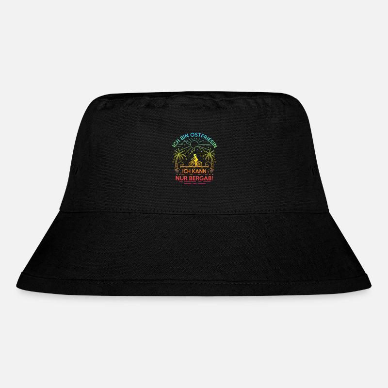 ICH BIN OSTFRIESIN ICH KANN NUR BERGAB - Stanley/Stella recycelter Bucket Hat - Schwarz