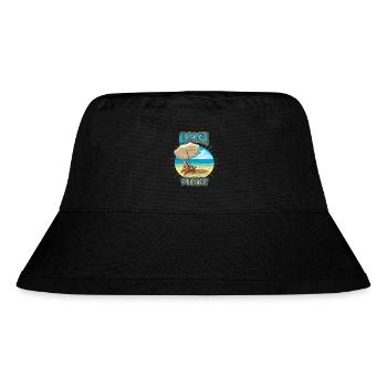 Urlaub am Meer, Ferien, Spruch Beach-Please - Stanley/Stella recycelter Bucket Hat - Schwarz - Vorne