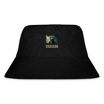 Grasbär Cannabis Weed Hanf Bär - Stanley/Stella recycelter Bucket Hat - Schwarz - Vorne