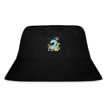 Herd of cute dinosaurs 2nd birthday 2 - Stanley/Stella Recycled Bucket Hat - black - Front