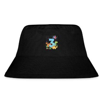Herd of cute dinosaurs 3rd birthday 3 - Stanley/Stella Recycled Bucket Hat - black - Front