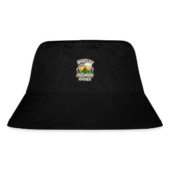Wandern & Bier - darum bin ich hier - Naturfan - Stanley/Stella recycelter Bucket Hat - Schwarz - Vorne