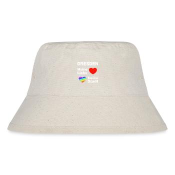 DRESDEN Meine Liebe Meine Stadt - Stanley/Stella recycelter Bucket Hat - Naturweiß - Vorne