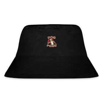 Ping Pong Hund - Stanley/Stella recycelter Bucket Hat - Schwarz - Vorne