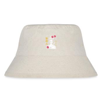 Japanese Samurai Flower Warrior Geisha Woman - Stanley/Stella Recycled Bucket Hat - natural - Front