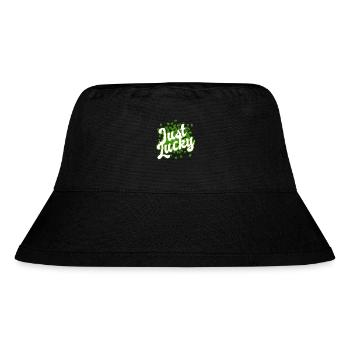 St Patrick's Day - Just Lucky - Shamrock - Stanley/Stella Recycled Bucket Hat - black - Front