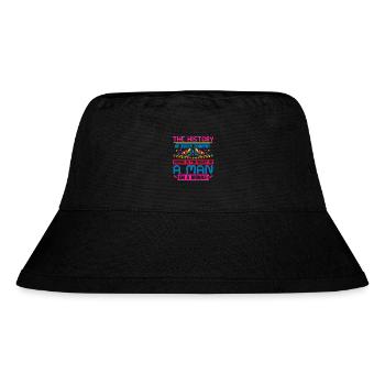 DIE GESCHICHTE EINES MANNES ODER EINER FRAU - Stanley/Stella recycelter Bucket Hat - Schwarz - Vorne