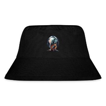 Cute elephant as astronaut - Stanley/Stella Recycled Bucket Hat - black - Front