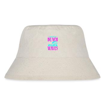 DAS LEBEN IST EIN STRAND GENIESSEN SIE DIE WELLEN - Stanley/Stella recycelter Bucket Hat - Naturweiß - Vorne