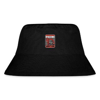 Stop Digging Not A Quitter Excavator Seilbagger - Stanley/Stella recycelter Bucket Hat - Schwarz - Vorne