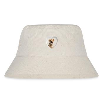 Labrador Retriever Herz - I Love Labrador - Stanley/Stella recycelter Bucket Hat - Naturweiß - Vorne