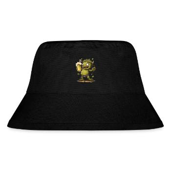 funny hop monster with beer - Stanley/Stella Recycled Bucket Hat - black - Front