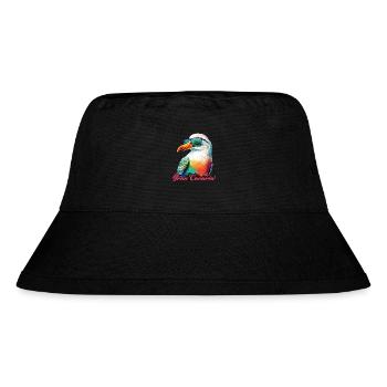 Gran Canaria holiday colorful seagull with sunglasses - Stanley/Stella Recycled Bucket Hat - black - Front