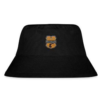 Bierdeckel Spruch CHRONISCH UNTERHOPFT - Stanley/Stella recycelter Bucket Hat - Schwarz - Vorne