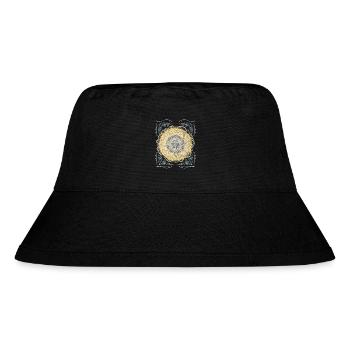 Étoile de mer botanique vintage, étoile de mer mandala - Bob recyclé Stanley/Stella - noir - Devant