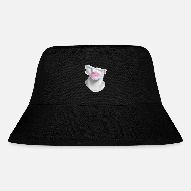 Bubble Gun halbes Gesicht weiße Skulptur hinten - Stanley/Stella recycelter Bucket Hat - Schwarz