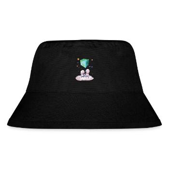 The earth is a cube - Stanley/Stella Recycled Bucket Hat - black - Front