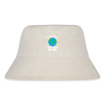 The Earth s rotation makes my day fun science - Stanley/Stella recycelter Bucket Hat - Naturweiß - Vorne