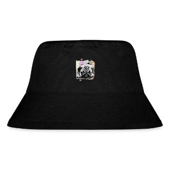 Mops - Stanley/Stella recycelter Bucket Hat - Schwarz - Vorne
