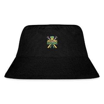 Jigging And Gigging Kröte Kaulquappe Frosch Fänger - Stanley/Stella recycelter Bucket Hat - Schwarz - Vorne