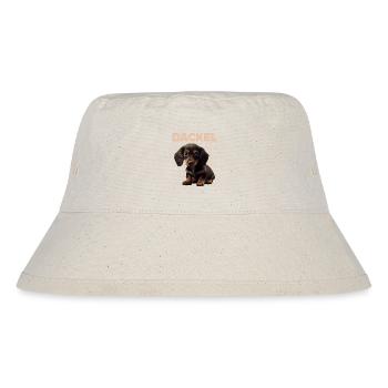 Rauhaardackel Dachshund Hund Hunde Welpe Dackel - Stanley/Stella recycelter Bucket Hat - Naturweiß - Vorne