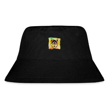 Husky - Stanley/Stella recycelter Bucket Hat - Schwarz - Vorne