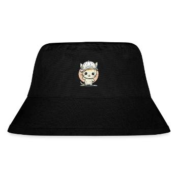Cute cat wearing a hat 3 - Stanley/Stella Recycled Bucket Hat - black - Front