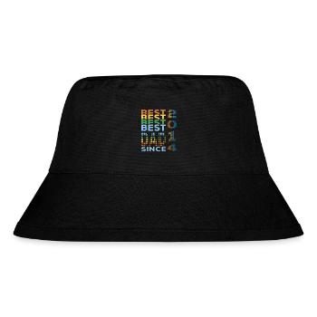 Bester Papa der Welt seit 2014 Vatertag Geburtstag - Stanley/Stella recycelter Bucket Hat - Schwarz - Vorne