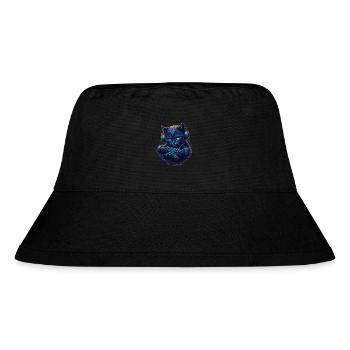 Gamer Katze - Stanley/Stella recycelter Bucket Hat - Schwarz - Vorne