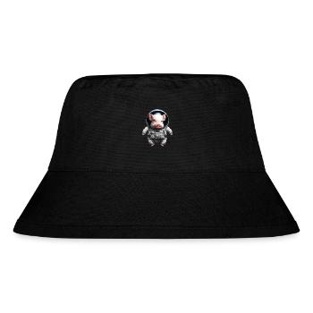 Schwein als Astronaut - Stanley/Stella recycelter Bucket Hat - Schwarz - Vorne