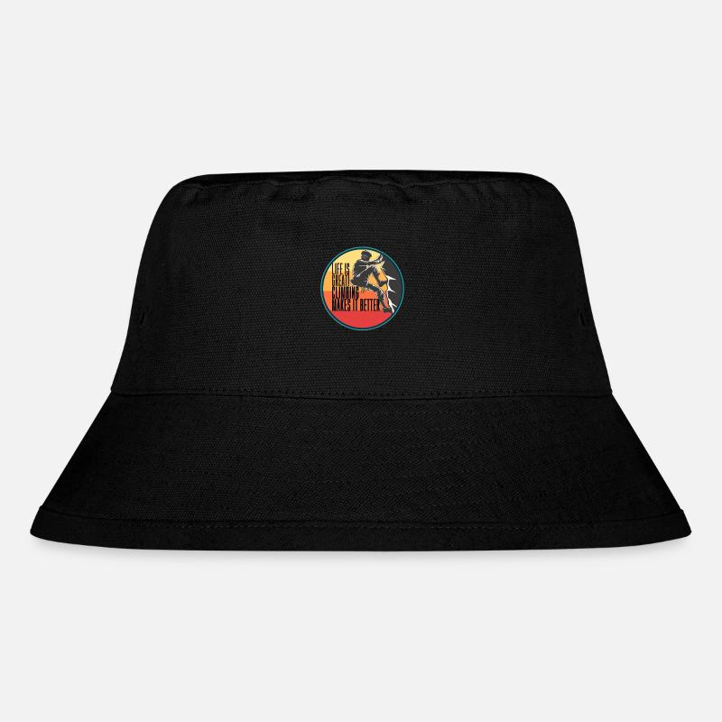 Klettern Das Leben ist großartig Klettern macht es besser - Stanley/Stella recycelter Bucket Hat - Schwarz