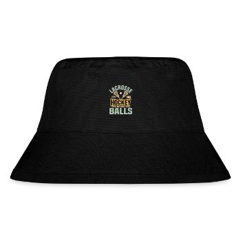 Lacrosse It's Like Hockey But With Balls Player Te - Stanley/Stella recycelter Bucket Hat - Schwarz - Vorne