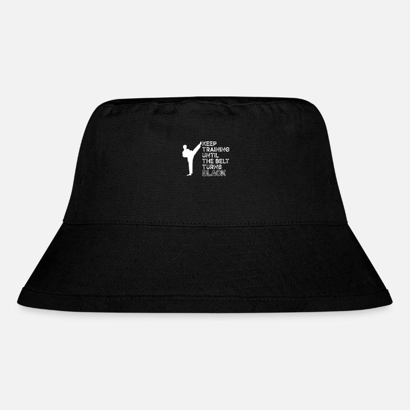 Trainiere weiter, bis der Gürtel schwarz wird Kampfkünste - Stanley/Stella recycelter Bucket Hat - Schwarz