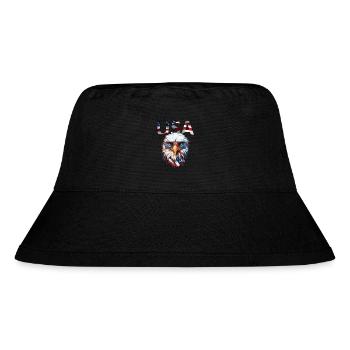 USA America Eagle American Independence Day - Stanley/Stella Recycled Bucket Hat - black - Front