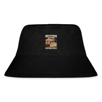Schokokuchen, lustiger Bäcker Spruch mit Kuchen - Stanley/Stella recycelter Bucket Hat - Schwarz - Vorne