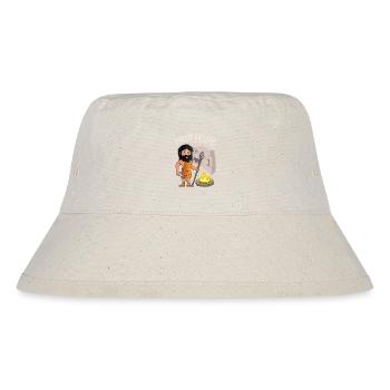 Funny Neanderthal, First Selfie, Saying, Pun - Stanley/Stella Recycled Bucket Hat - natural - Front