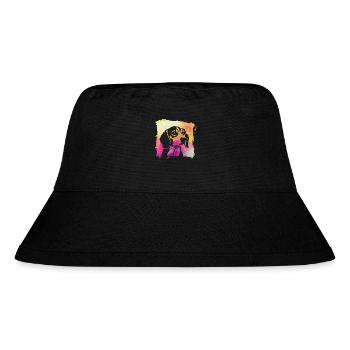 Beagle - Stanley/Stella recycelter Bucket Hat - Schwarz - Vorne