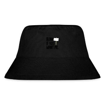 Zwinker wenn du mich willst - Stanley/Stella recycelter Bucket Hat - Schwarz - Vorne