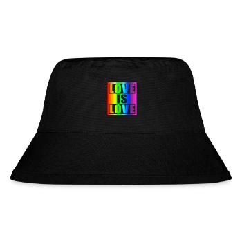 Love is love - Stanley/Stella recycelter Bucket Hat - Schwarz - Vorne