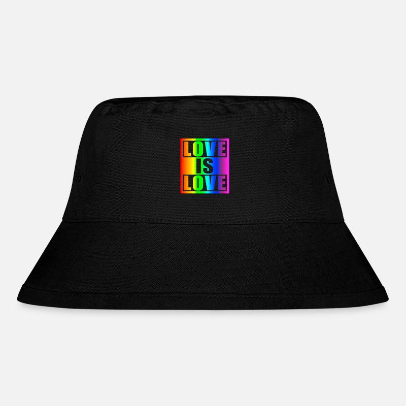 Love is love - Stanley/Stella recycelter Bucket Hat - Schwarz