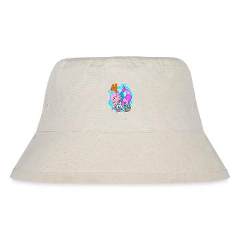 Girl 4 years old 4th birthday mermaid - Stanley/Stella Recycled Bucket Hat - natural - Front