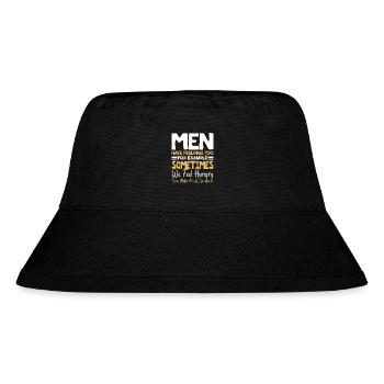 Männer haben auch Gefühle Lustiges Zitat Humor Männer - Stanley/Stella recycelter Bucket Hat - Schwarz - Vorne